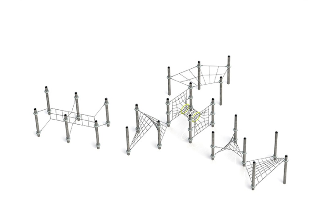 Commercial Playground Equipment KBT Armed Rope Structure Climbing Net KMIRA